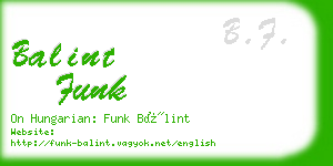 balint funk business card